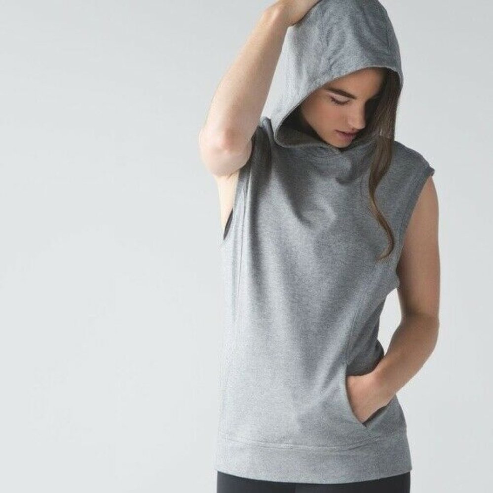 Lululemon Blissed Out Sleveless Hoodie - Gray